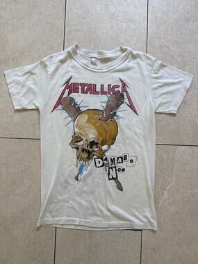 Vintage 1988 Metallica Damage Inc. Pushhead Tour T-Shirt Small